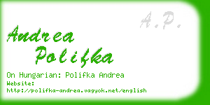 andrea polifka business card